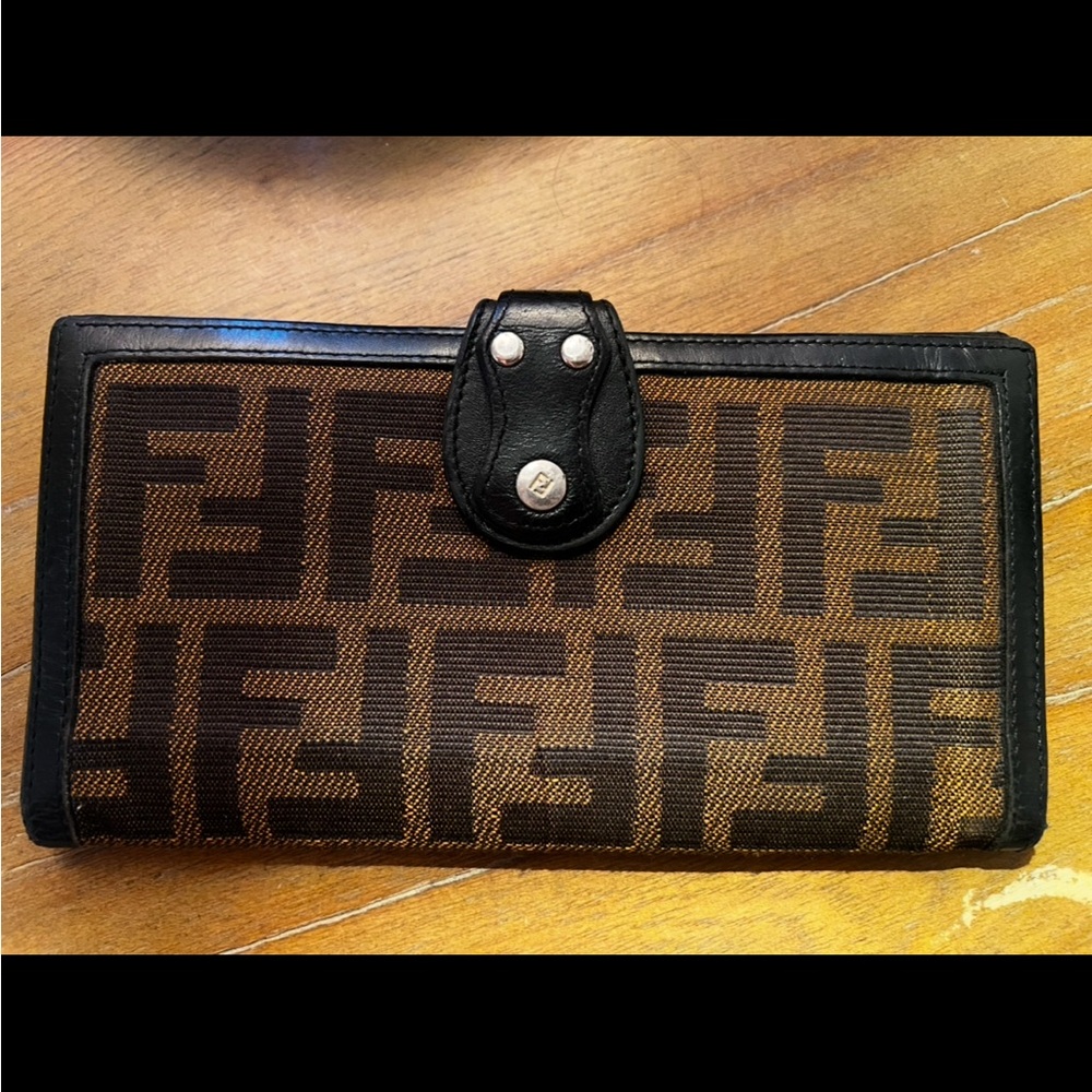 Fendi Brown and Black Wallet